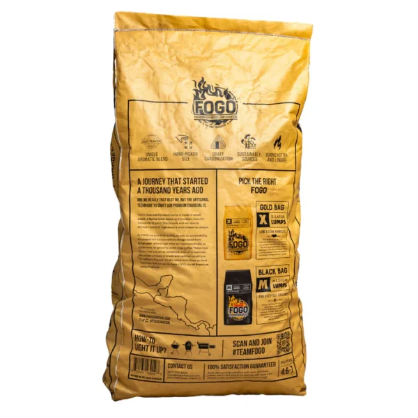 FOGO Super Premium (Gold Bag) Lump Charcoal - 35LBS - Image 2