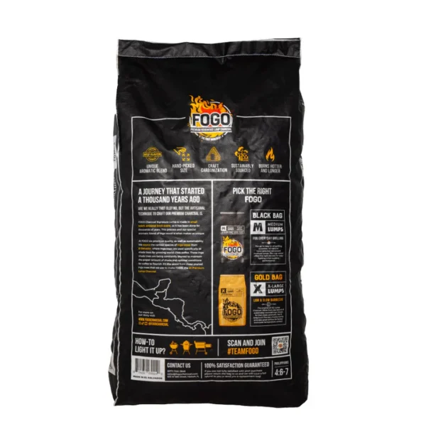 FOGO Premium (Black Bag) Lump Charcoal - 35LB - Image 2