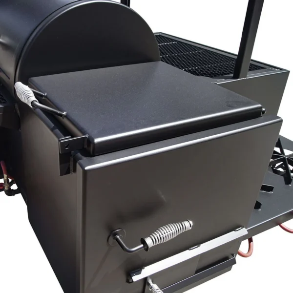 24" x 72" Trailer Pit with Vertical Slow Smoker - Image 6